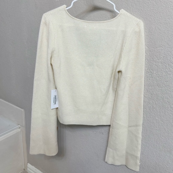 Reformation Emanuele Cashmere Novelty Button Sweater - Picture 10 of 10